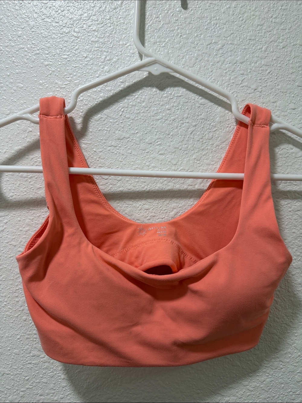 aerie Coral-Orange Sports Bralette - Light Support